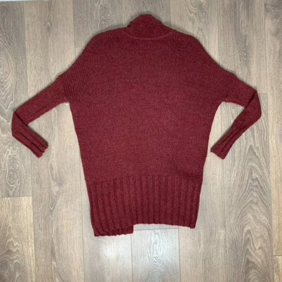 Aritzia Talula Lenox Cardigan Sweater Knit Heathered Cashmere Wool Burgundy XXS - Picture 14 of 14